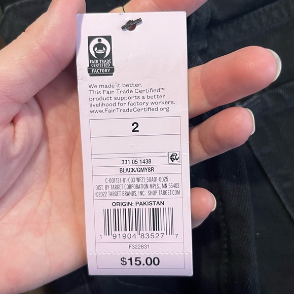 NWT WILD FABLE Black Denim High Rise Mom Shorts - Picture 4 of 7